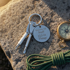 Knower Of Stuff, Fixer Of Things – Engraved Screwdriver Keychain