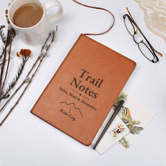 Trail Notes Ride Log – Engraved Leather Journal for Off-Road Riders