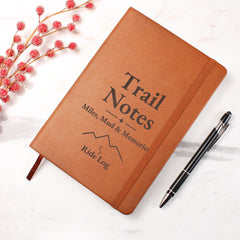 Trail Notes Ride Log – Engraved Leather Journal for Off-Road Riders