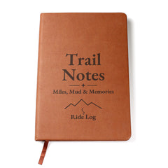 Trail Notes Ride Log – Engraved Leather Journal for Off-Road Riders