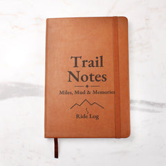 Trail Notes Ride Log – Engraved Leather Journal for Off-Road Riders
