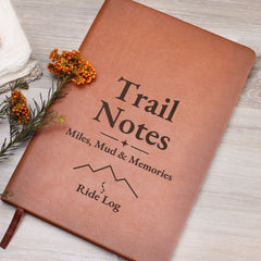 Trail Notes Ride Log – Engraved Leather Journal for Off-Road Riders