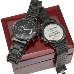 To My Dad, My Favorite Riding Buddy – Engraved Watch