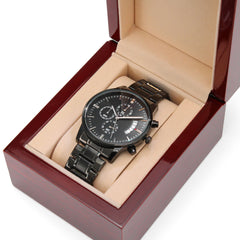 To My Bonus Dad, Thank You For Choosing Us – Engraved Watch