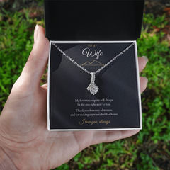 To My Wife, My Favorite Campsite Is Next To You – Necklace with Message Card
