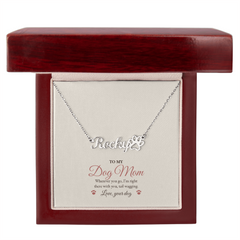 Dog Mom Paw Print Name Necklace – Personalized With Your Dog's Name