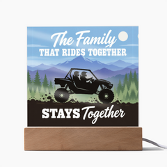 The Family That Rides Together Stays Together – Side-by-Side Light-Up Plaque