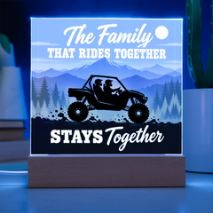 The Family That Rides Together Stays Together – Side-by-Side Light-Up Plaque