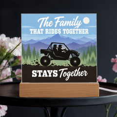The Family That Rides Together Stays Together – Side-by-Side Light-Up Plaque