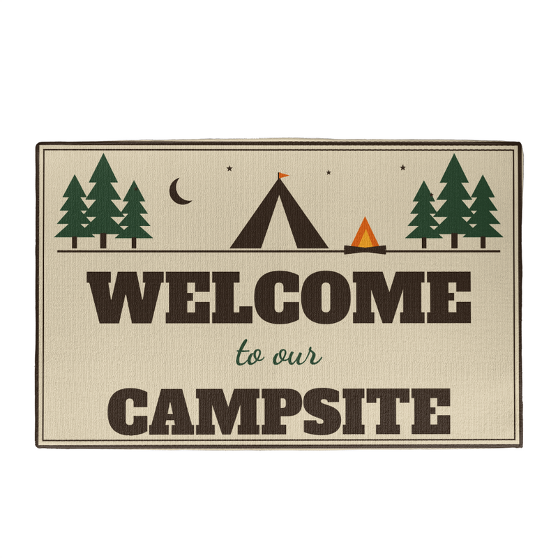 Welcome To Our Campsite – Camper & RV Welcome Mat