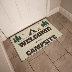 Welcome To Our Campsite – Camper & RV Welcome Mat
