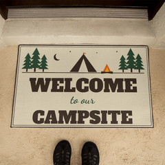 Welcome To Our Campsite – Camper & RV Welcome Mat