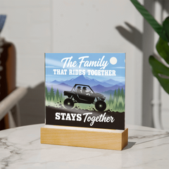 The Family That Rides Together Stays Together – Side-by-Side Light-Up Plaque