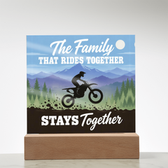 The Family That Rides Together Stays Together – Dirt Bike Light-Up Plaque