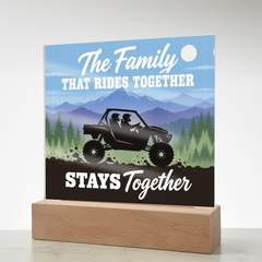 The Family That Rides Together Stays Together – Side-by-Side Light-Up Plaque