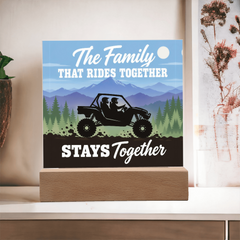 The Family That Rides Together Stays Together – Side-by-Side Light-Up Plaque