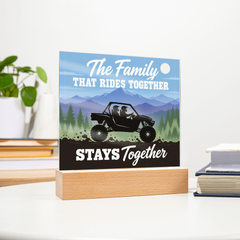 The Family That Rides Together Stays Together – Side-by-Side Light-Up Plaque