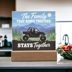 The Family That Rides Together Stays Together – Side-by-Side Light-Up Plaque