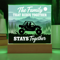 The Family That Rides Together Stays Together – Side-by-Side Light-Up Plaque