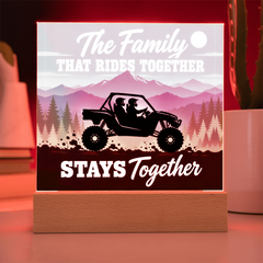 The Family That Rides Together Stays Together – Side-by-Side Light-Up Plaque