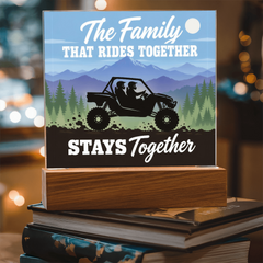 The Family That Rides Together Stays Together – Side-by-Side Light-Up Plaque