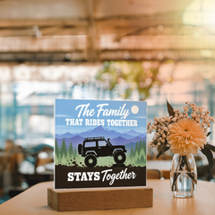 The Family That Rides Together Stays Together – 4x4 Off-Road Light-Up Plaque