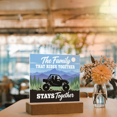 The Family That Rides Together Stays Together – Side-by-Side Light-Up Plaque