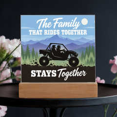 The Family That Rides Together Stays Together – Side-by-Side Light-Up Plaque