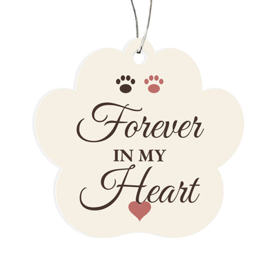 Forever In My Heart – Pet Memorial Paw Ornament