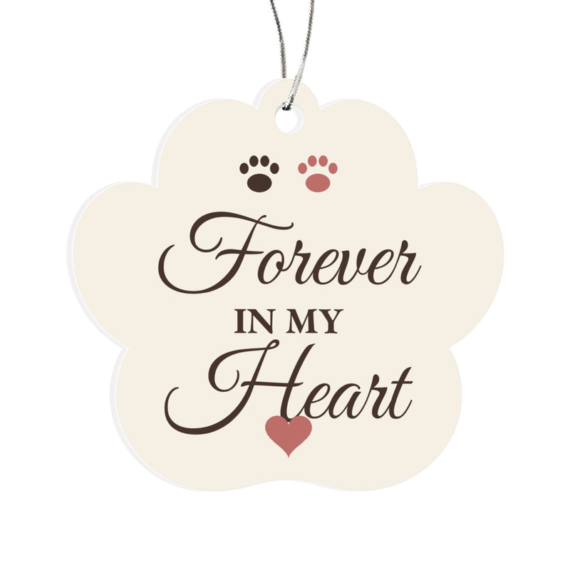 Forever In My Heart – Pet Memorial Paw Ornament