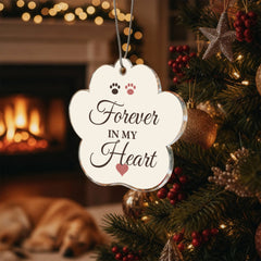 Forever In My Heart – Pet Memorial Paw Ornament
