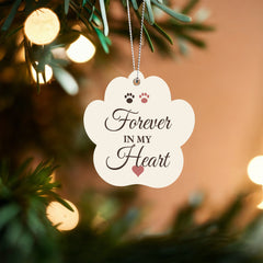 Forever In My Heart – Pet Memorial Paw Ornament