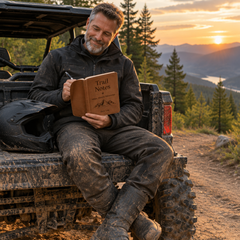 Trail Notes Ride Log – Engraved Leather Journal for Off-Road Riders