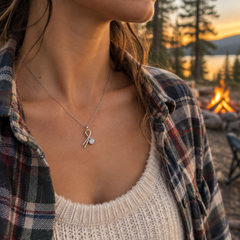 To My Wife, My Favorite Campsite Is Next To You – Necklace with Message Card