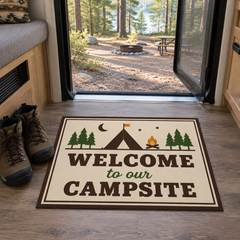 Welcome To Our Campsite – Camper & RV Welcome Mat