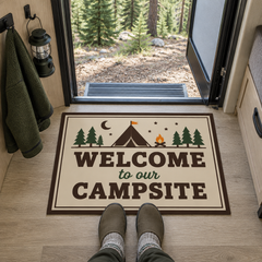 Welcome To Our Campsite – Camper & RV Welcome Mat