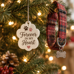 Forever In My Heart – Pet Memorial Paw Ornament