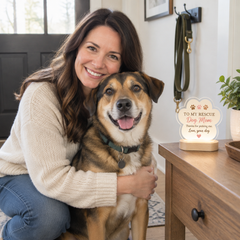 To My Rescue Dog Mom – Thanks For Picking Me – Light-Up Paw Plaque